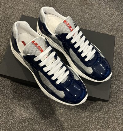 Prada Americas Cup Sneaker Patent Leather 10 5 New