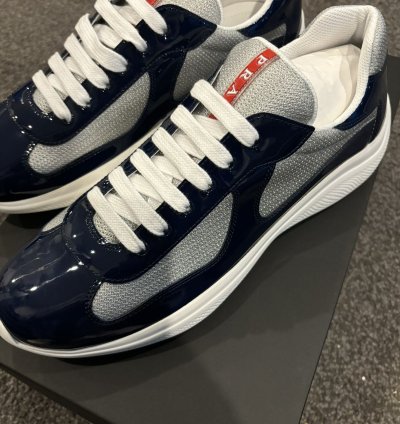 Prada Americas Cup Sneaker Patent Leather 10 5 New