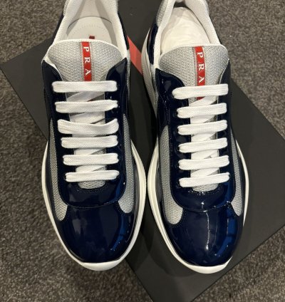 Prada Americas Cup Sneaker Patent Leather 10 5 New