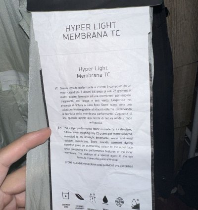 Stone Island Hyper Light Membrana Tc