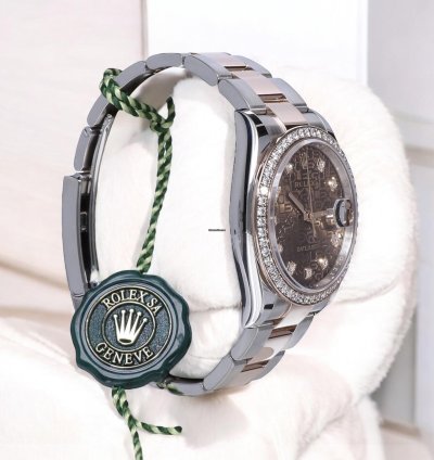 Rolex Datejust 36 Rose Gold Steel - Chocolate With Factory Diamonds Unworn 2022