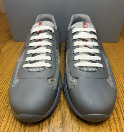 Prada Americas Cup Soft Rubber Sneaker steel Gray