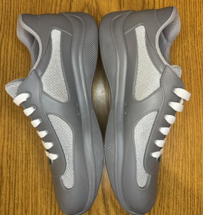 Prada Americas Cup Soft Rubber Sneaker steel Gray