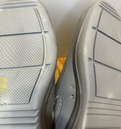 Prada Americas Cup Soft Rubber Sneaker steel Gray