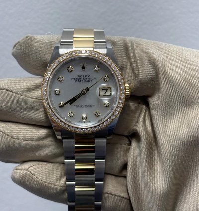 Rolex Datejust 36 Two Tone Diamond Mother Of Pearl Dial Oyster New 2024 Box And Papers