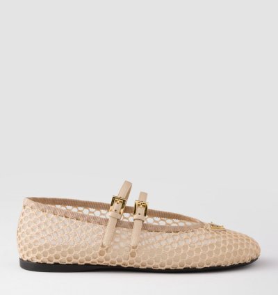 Prada Ballet Flats Woman Beige