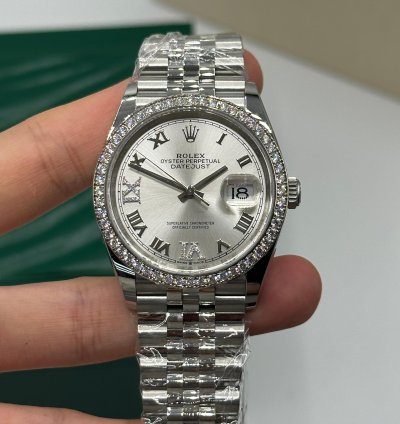 Rolex Datejust 36 Vi Ix Silver Roman Dial Jubilee