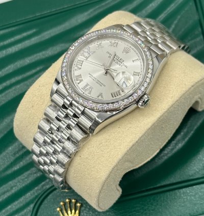 Rolex Datejust 36 Vi Ix Silver Roman Dial Jubilee