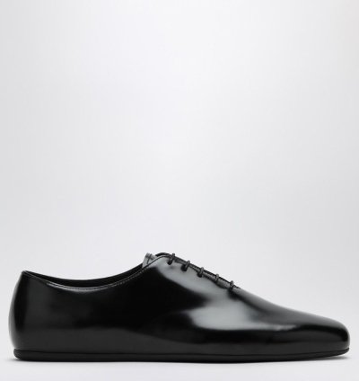 Prada Black Brushed Leather Brogue