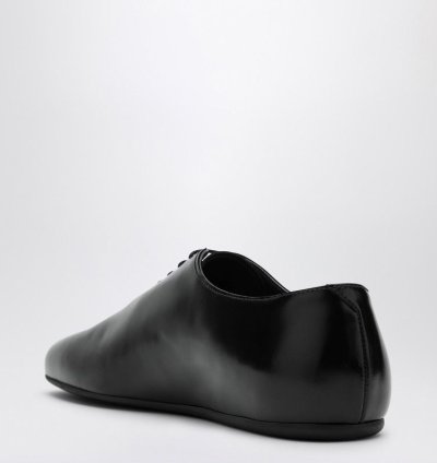 Prada Black Brushed Leather Brogue