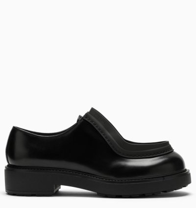 Prada Black Leather Diapason Lace-up