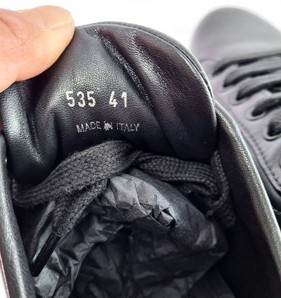 Prada Black Leather Fashion Sneakers Size Eu 41 Us 11