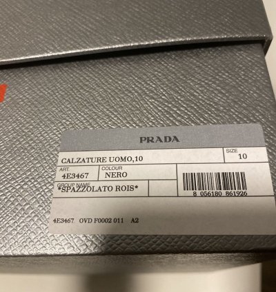 Prada Black Leather Low Top Sneakers