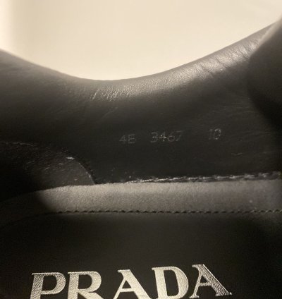 Prada Black Leather Low Top Sneakers