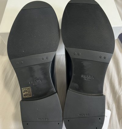Prada Black Leather Oxfords