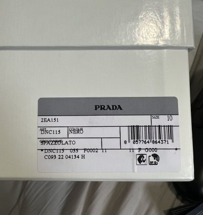Prada Black Leather Oxfords