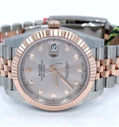 Rolex Datejust 41 41mm 126331 Jubilee 18k Rose Gold Ss Diamond Dial