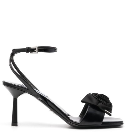 Prada Black Leather Sandal
