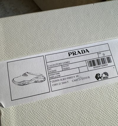 Prada Black Mellow Rubber Mules