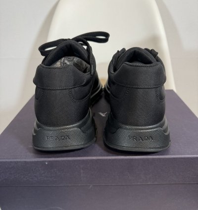 Prada Black Men Fabric Sneakers