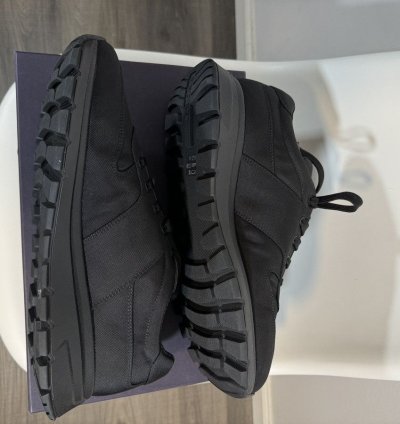 Prada Black Men Fabric Sneakers