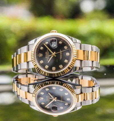 Rolex Datejust 41 41mm Black Diamond Dial - Oyster Bracelet