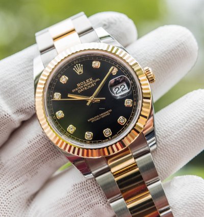 Rolex Datejust 41 41mm Black Diamond Dial - Oyster Bracelet