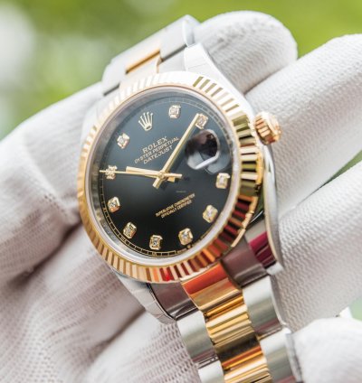 Rolex Datejust 41 41mm Black Diamond Dial - Oyster Bracelet