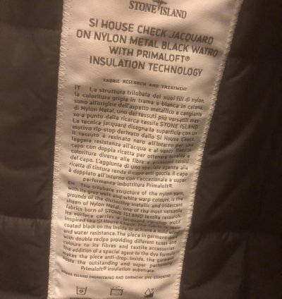 Stone Island Jacquard Nylon Metal Black