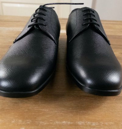Prada Black Saffiano Leather Formal Oxford Shoes 8 5 41 5