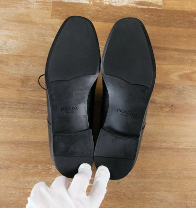 Prada Black Saffiano Leather Formal Oxford Shoes 8 5 41 5