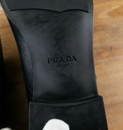 Prada Black Saffiano Leather Formal Oxford Shoes 8 5 41 5