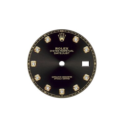 Rolex Datejust 41 41mm Steel Yellow Gold Black Diamond Dial Oyster Bracelet
