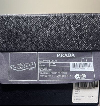 Prada Black Shiny Leather Penny Loafers