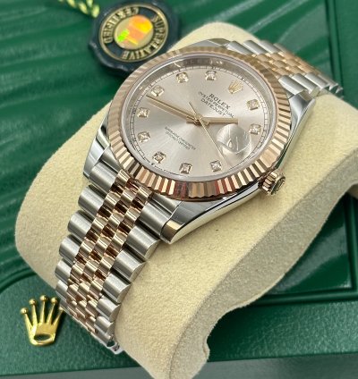 Rolex Datejust 41 41mm Sundust Diamond Dial Jubilee