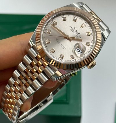 Rolex Datejust 41 41mm Sundust Diamond Dial Jubilee