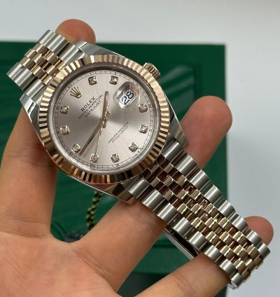 Rolex Datejust 41 41mm Sundust Diamond Dial Jubilee