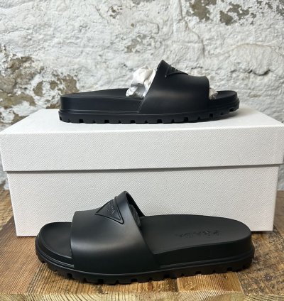 Prada Black Slide Size 7 New