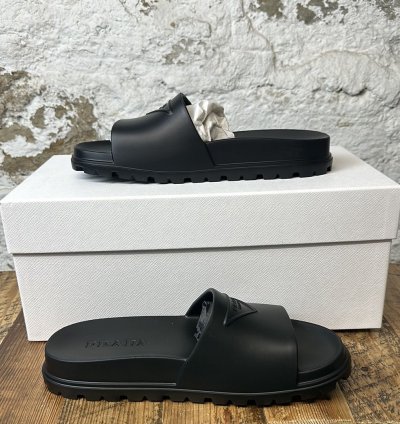 Prada Black Slide Size 7 New
