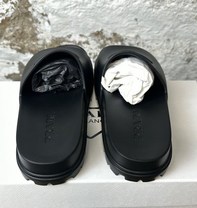 Prada Black Slide Size 7 New