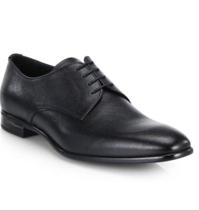 Prada Black Spazzolato Saffiano Loafers