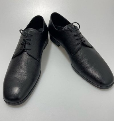 Prada Black Spazzolato Saffiano Loafers
