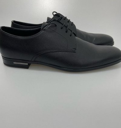 Prada Black Spazzolato Saffiano Loafers