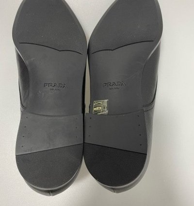Prada Black Spazzolato Saffiano Loafers