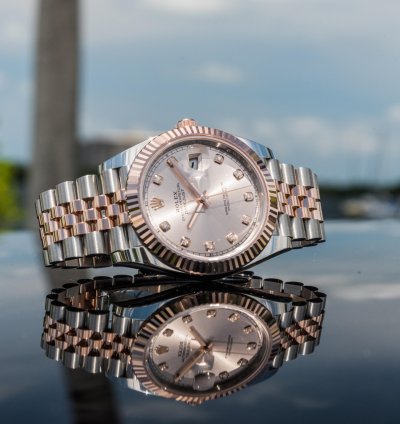 Rolex Datejust 41 41mm Sundust Diamond Dial On Jubilee