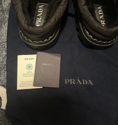 Prada Blow Padded Nylon Mule Size 10