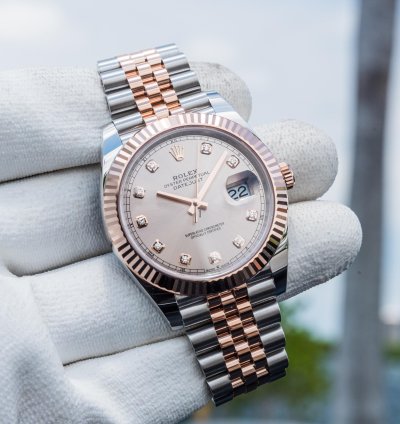 Rolex Datejust 41 41mm Sundust Diamond Dial On Jubilee