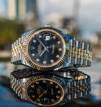Rolex Datejust 41 Black Diamond Set Dial - Jubilee Bracelet