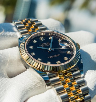 Rolex Datejust 41 Black Diamond Set Dial - Jubilee Bracelet