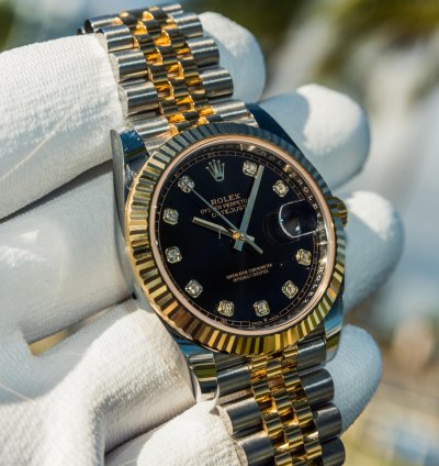 Rolex Datejust 41 Black Diamond Set Dial - Jubilee Bracelet